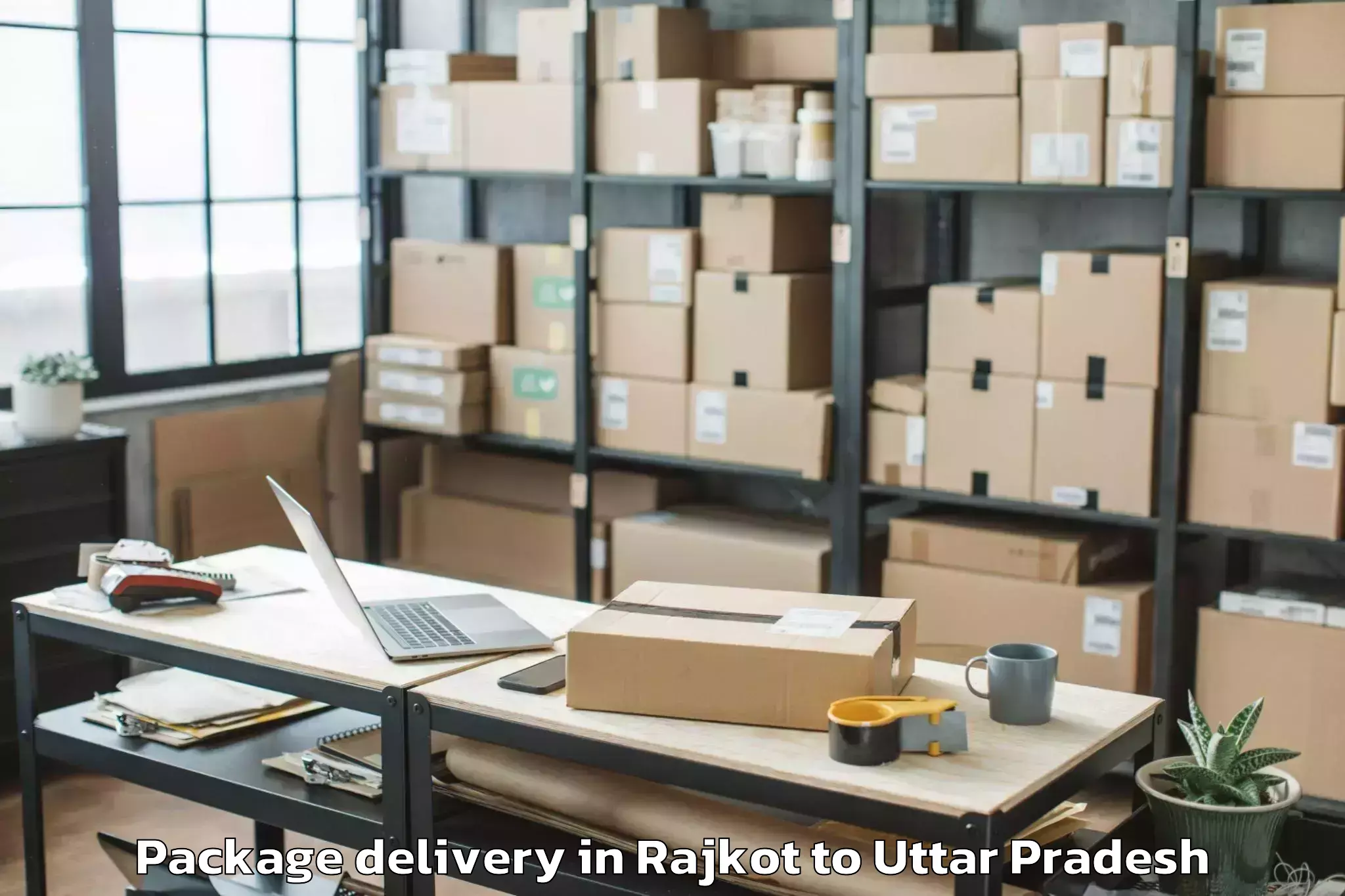 Professional Rajkot to Dudhinagar Package Delivery